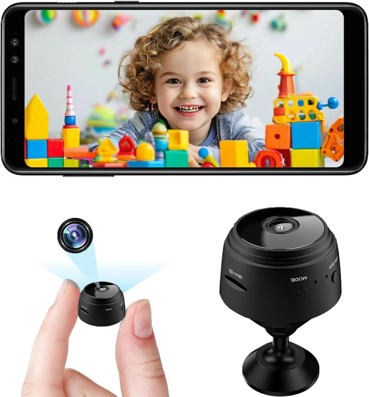 Mini Security Camera, 1080P HD Wifi Home Indoor Outdoor Camera for Baby/Pet/Nann gallery