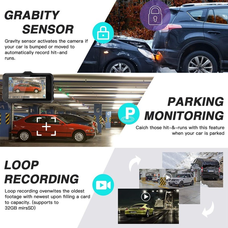 Premium Full-HD Dash Camera for Cars, Wide Angle, WDR, G-Sensor, Parking Monitor gallery