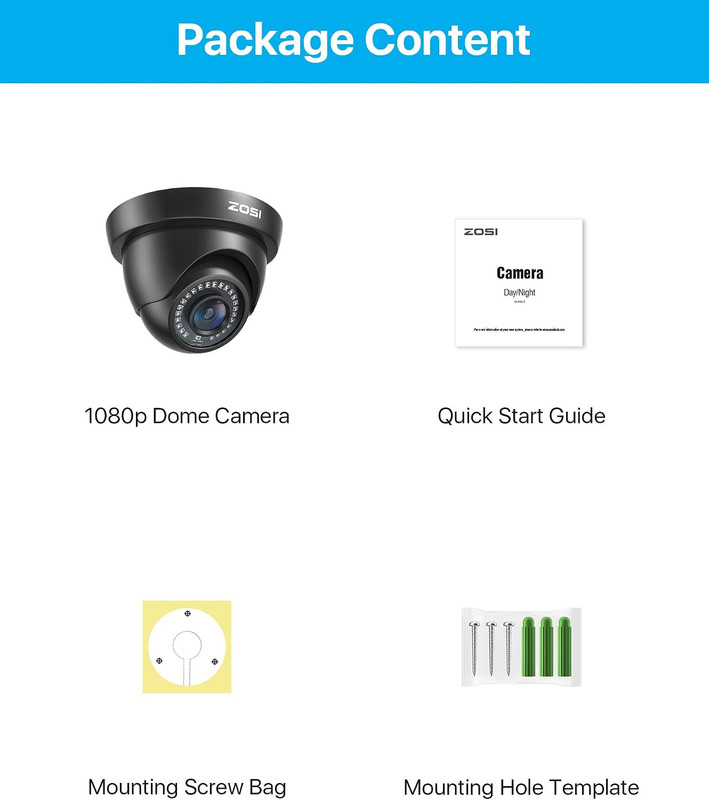 2.0MP FHD 1080P Dome Camera Housing Outdoor Indoor (Hybrid 4-In-1 CVI/TVI/ gallery