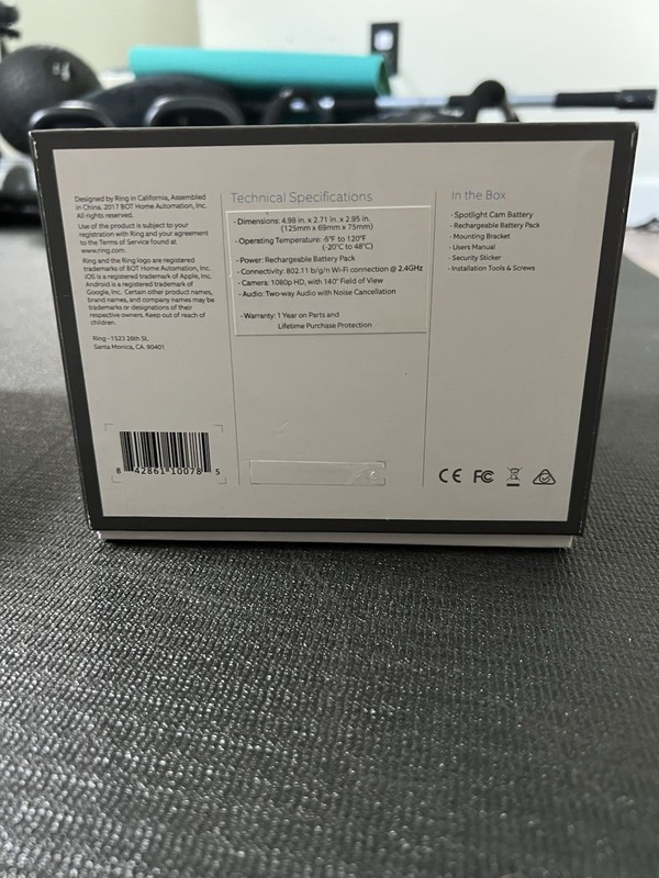 EMPTY BOX for Ring Spotlight Cam Battery gallery