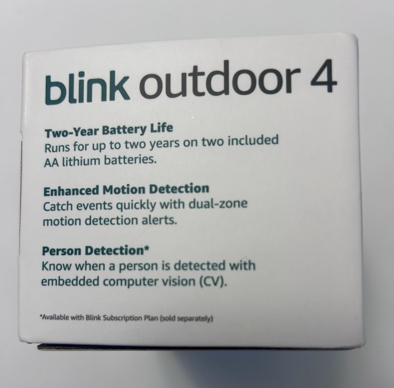 Blink Outdoor 4 Smart Security Camera System 4th Gen 1-Camera kit Box New Sealed gallery