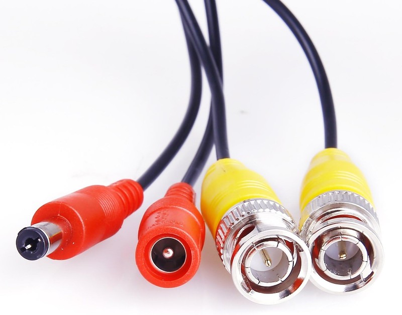 4 Pack 100ft BNC Video Power Cable, Security Camera Wire Cord 100ft-Black gallery