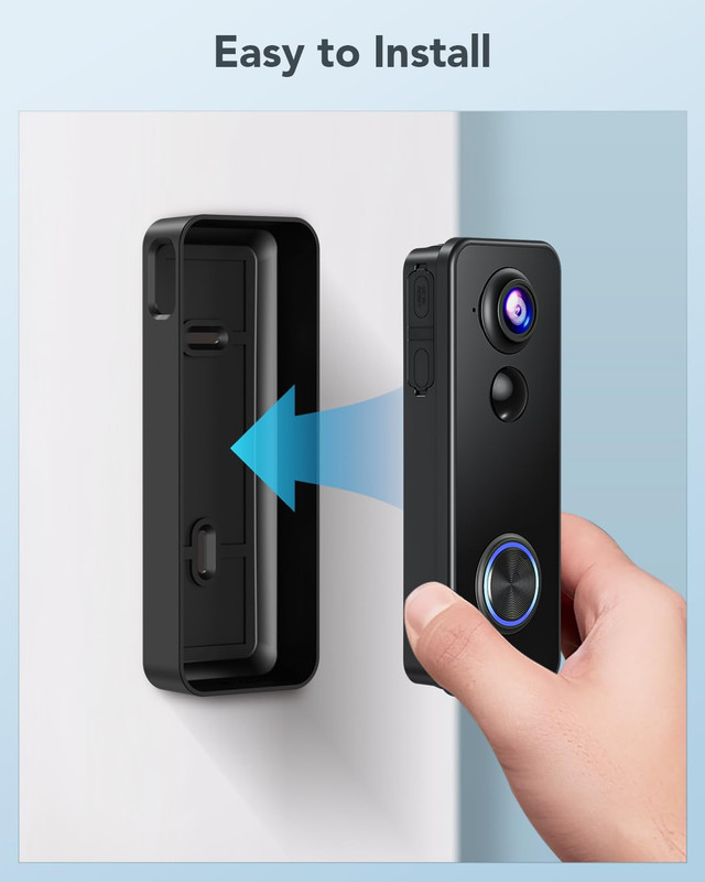 Battery Doorbell, 180° Head-To-Toe Video, Live View with Two-Way Talk, No Monthl gallery