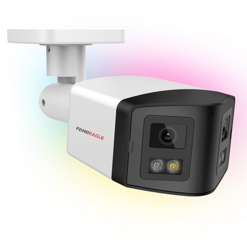 4MP Dual Lens PoE IP Security Camera Outdoor with 180° Panoramic Wide Angle,S…