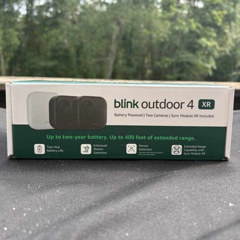 Blink Outdoor 4 XR Wireless Battery Cameras 2-Pack w/ Sync Module XR, Alexa