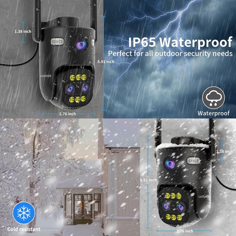 Triple-Lens Outdoor Security Camera Auto Zoom & Tracking,10X (Optical+Digital... gallery