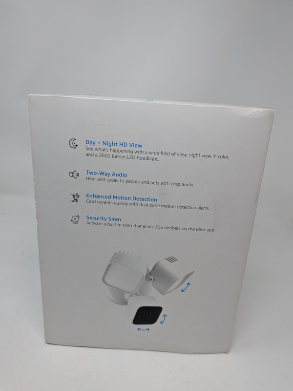 Blink Wired Floodlight Camera Alexa Smart Security Camera White New Sealed gallery