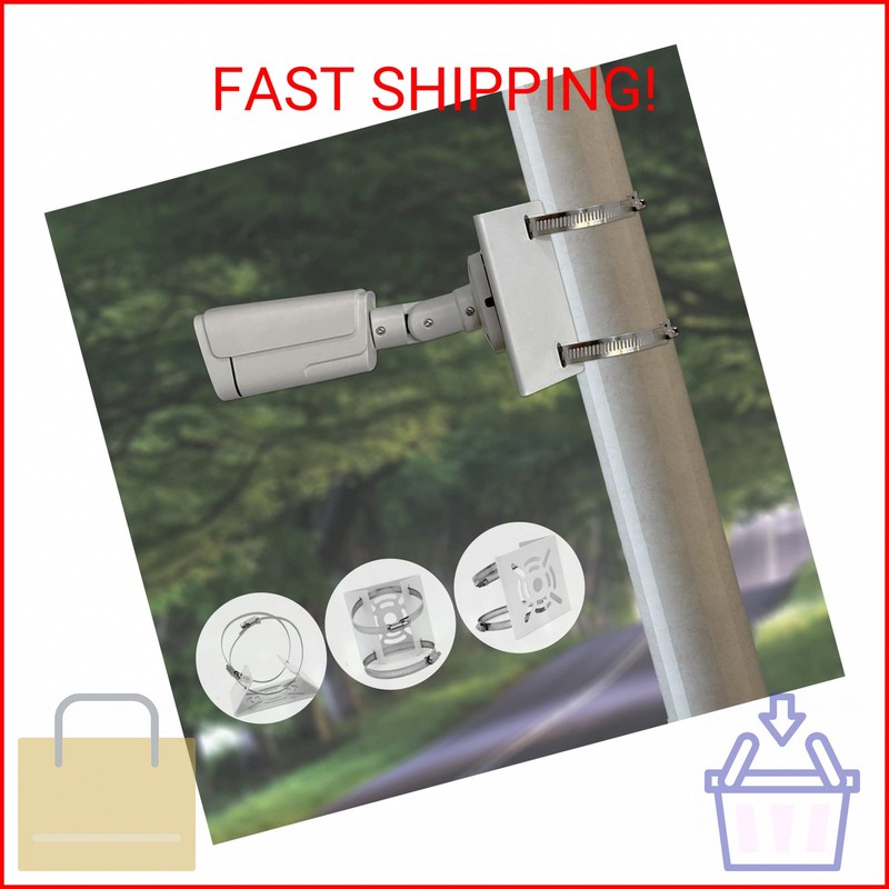 WiTi Universal Vertical Pole Mount for Security Camera, Solid Metal Bracket with gallery