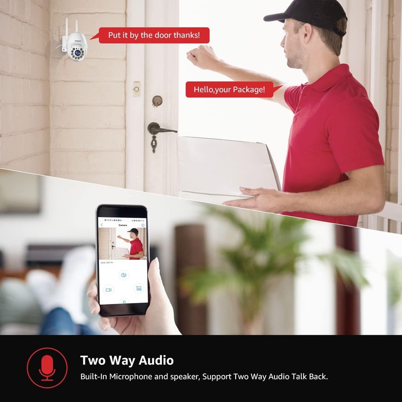2K Wireless Security Camera with 360° View & Night Vision - Outdoor Protection gallery