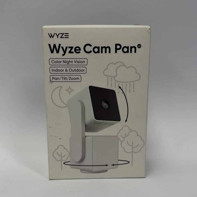 New Wyze Cam Pan V3 Home Security Camera White WYZECPAN3