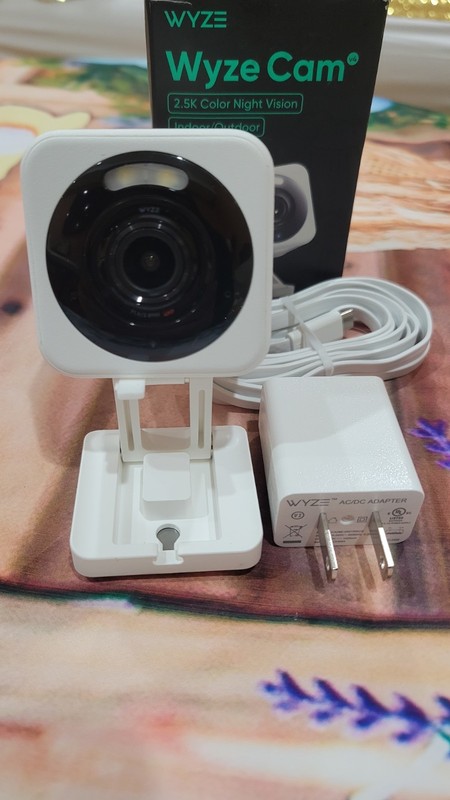 Wyze – Cam V4 2.5k QHD WiFi, Indoor/Outdoor, Wired Security Camera with Color…