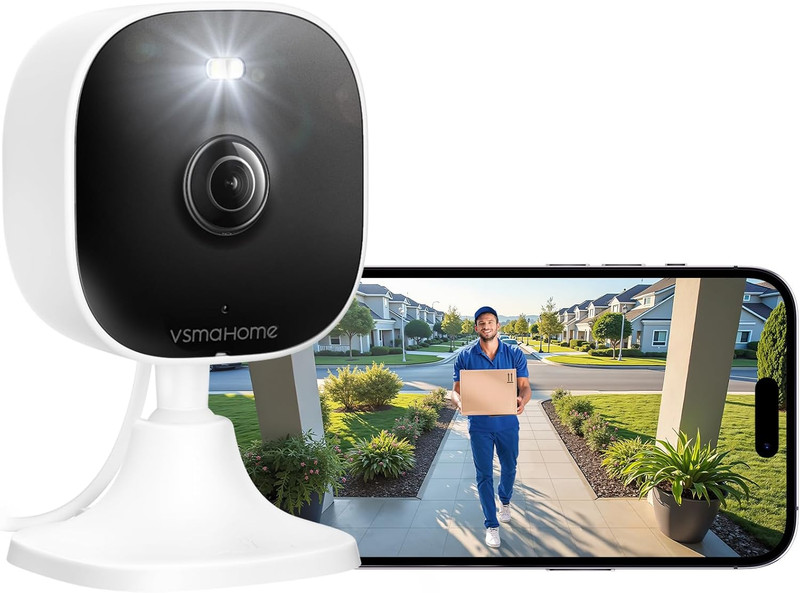 4MP Cameras for Home Security with Audio and Video, Indoor Security Camera fo…