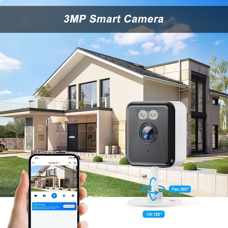 8PCS 3MP Indoor WiFi Security Camera Smart Home Color Night Vision 2way Audio gallery