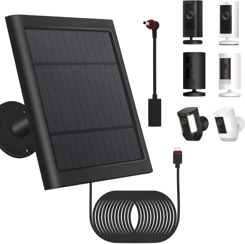 1 Pack - Solar Panel for Ring Security Camera Spotlight Cam Plus/Pro(Battery) St gallery