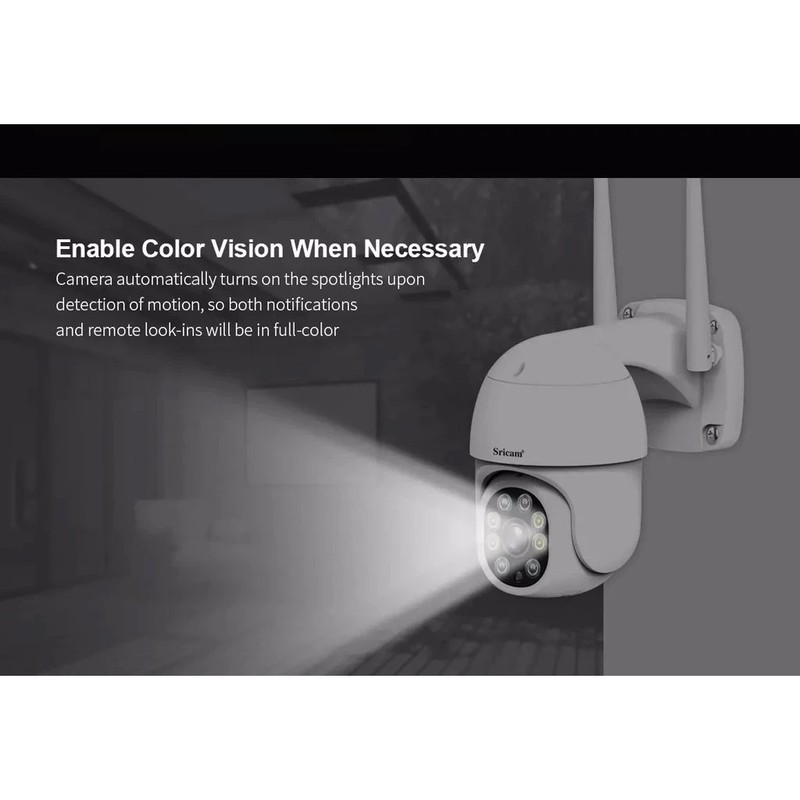 Camera WiFi CCTV 1080P FHD 360° IP Security Cam Night Vision Two-Way Voice gallery