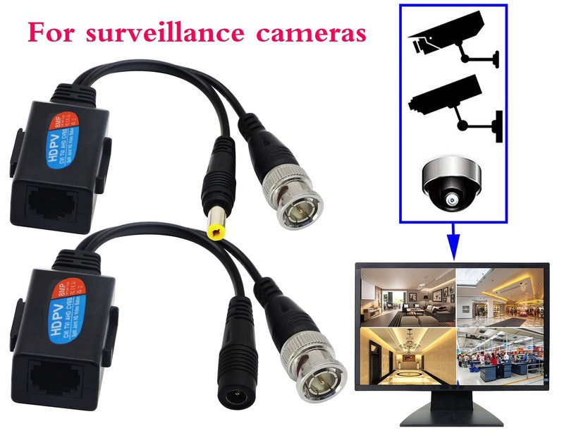 zdyCGTime Balun HD Cat5 RJ45 to BNC 16.3 centimeters, 17 Black gallery