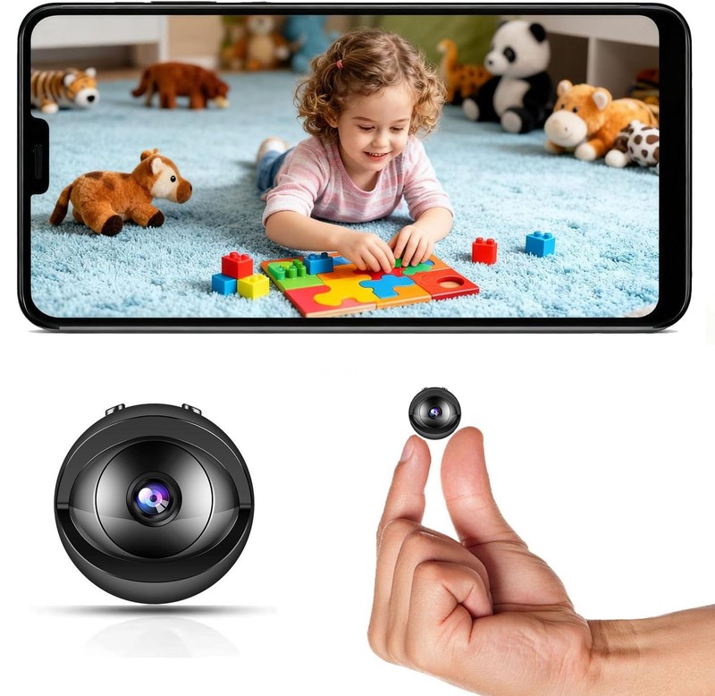 2026 WiFi Mini 1080P Hide Cameras, Wireless Indoor Remote , 150° Wide-Angle C…