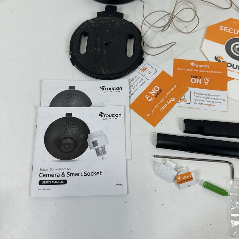 Toucan outdoor Security Surveillance Kit TSK100KU Used Two Cameras One Base ￼ gallery