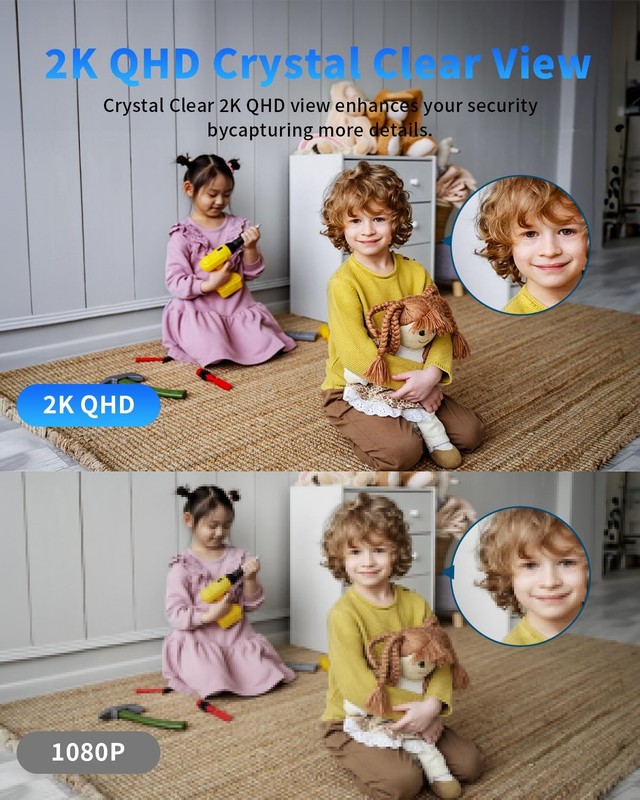 2K Indoor Security Cameras 5G 2.4G AI Voice Change 2-Way Talk 24/7 SD gallery