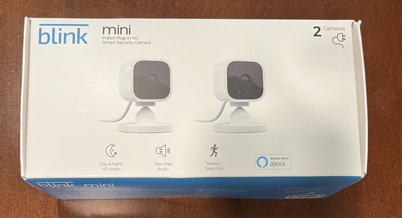 Blink Mini Indoor Plug-In Smart 1080 HD Video Security Camera - Pack Of 2 White gallery