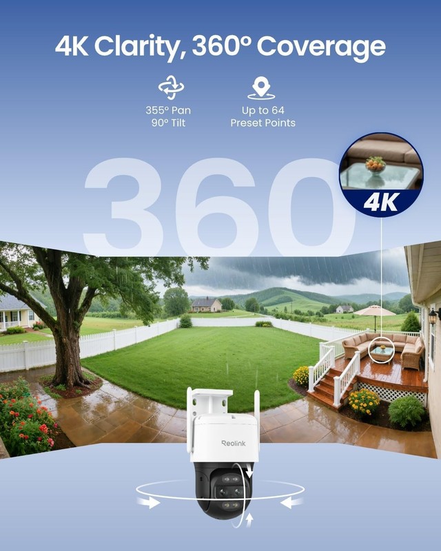 REOLINK TrackMix WiFi 4K PTZ Security Camera Dual Lens gallery