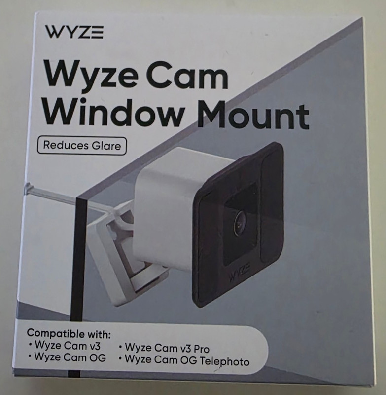 Wyze Cam Window Camera Mount (v3, OG, V3 Pro, Telephoto) Reduces Glare