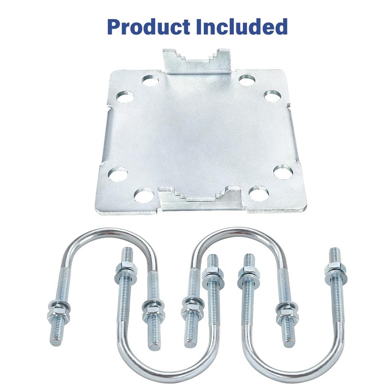 Antenna Mast Clamp CrossOver Bracket Kit with U Bolts for 1"2" OD Poles, Heav... gallery
