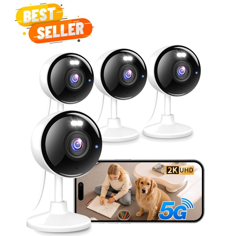 All-Weather 2K Home Security Camera Set with Smart Motion Alerts & Alexa Support