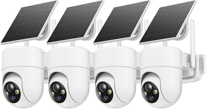 2K Solar Security Cameras Wireless Outdoor, 4PCS Outdoor Camera Wireless with 36 gallery