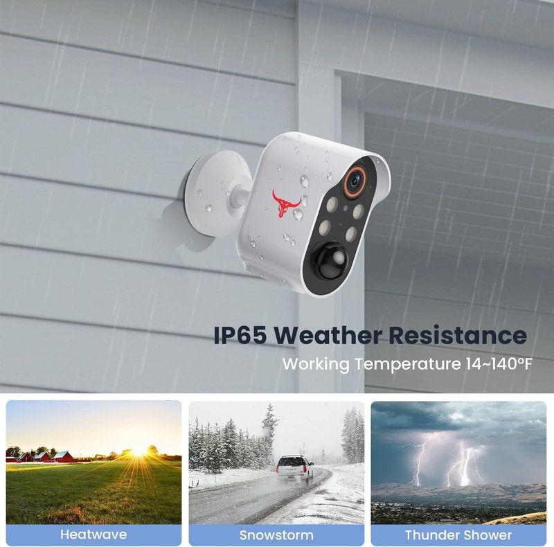 Wireless Security Camera SystemSmart Night Vision Outdoor WiFi Cameras 1080p gallery