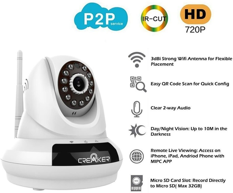 CREAKER Wifi Indoor Cloud IP Camera C366 HD Night Vision gallery