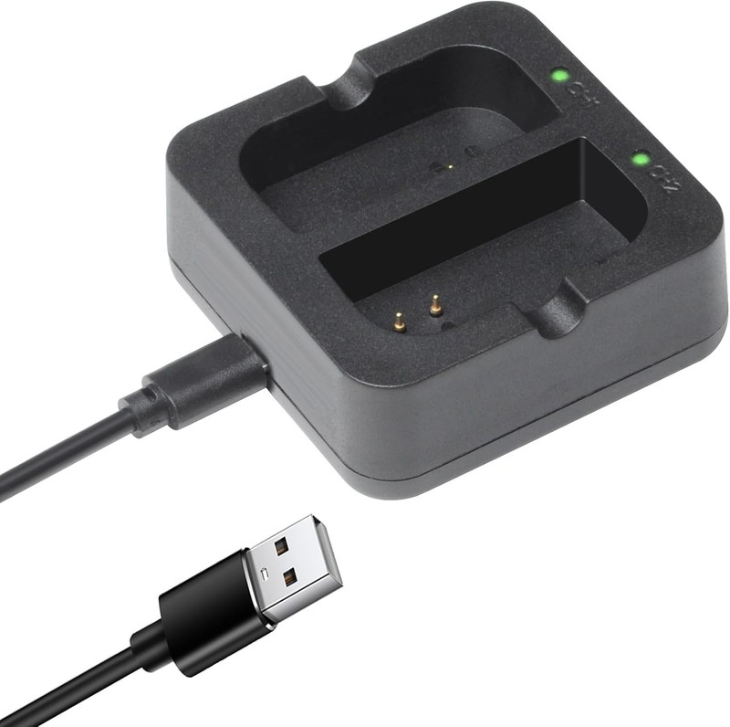 Dual Battery Charger for Ring Rechargeable Batteries 2-Port Charging Station LED