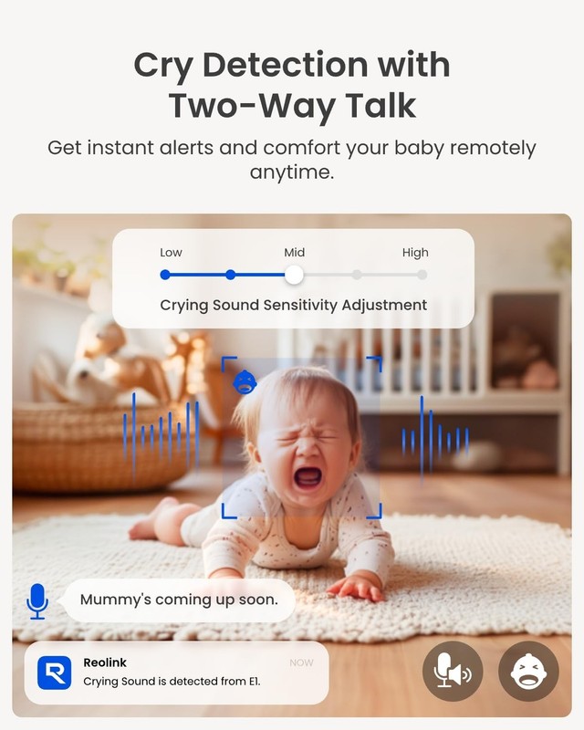 4MP 2K Indoor Camera WiFi 6 Wireless 360 Pet App Person Pet Cry Detection gallery