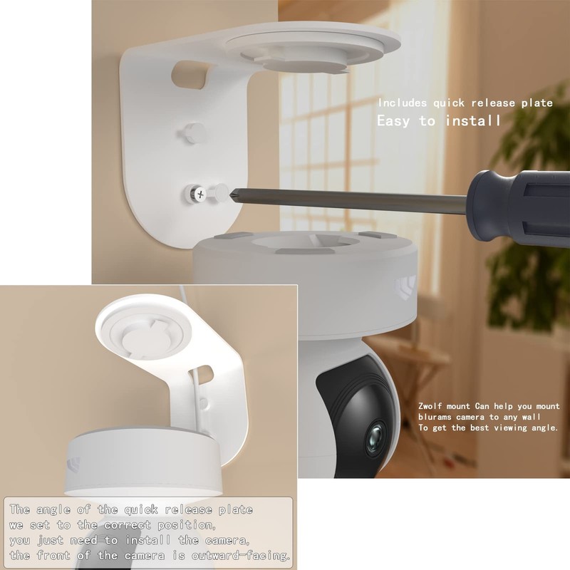 2 Pack Metal Wall Mount for Kasa Indoor Pan/Tilt Wired Security Camera EC70 KC41 gallery