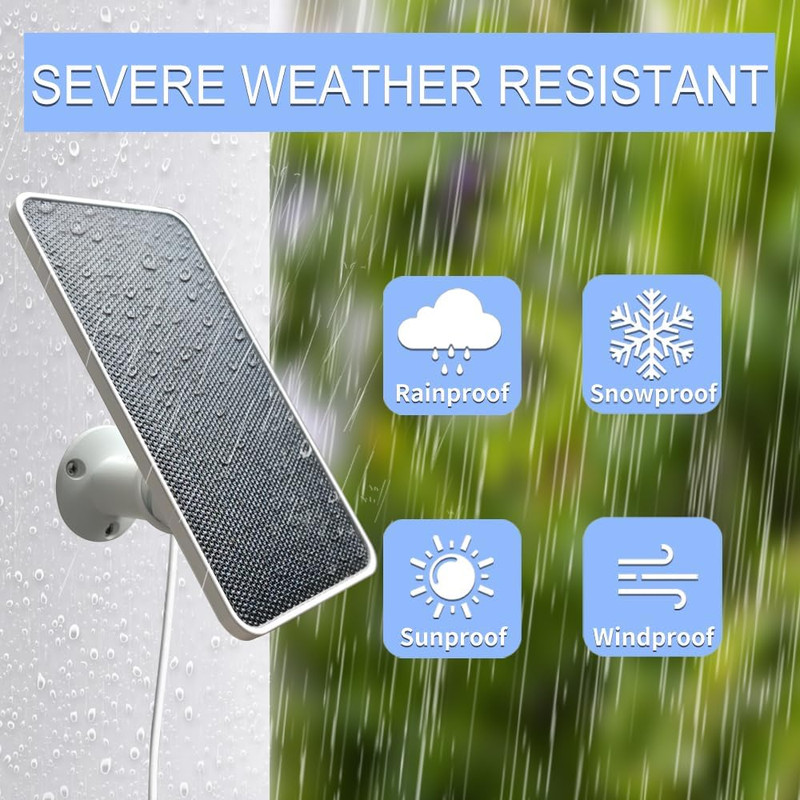 Solar Panel for Simplisafe Outdoor Security Camera and Series 2, Waterproof Sola gallery