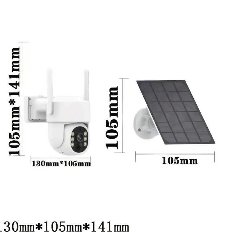 3MP Wireless Solar Security Camera, Color Night Vision, Spotlight gallery