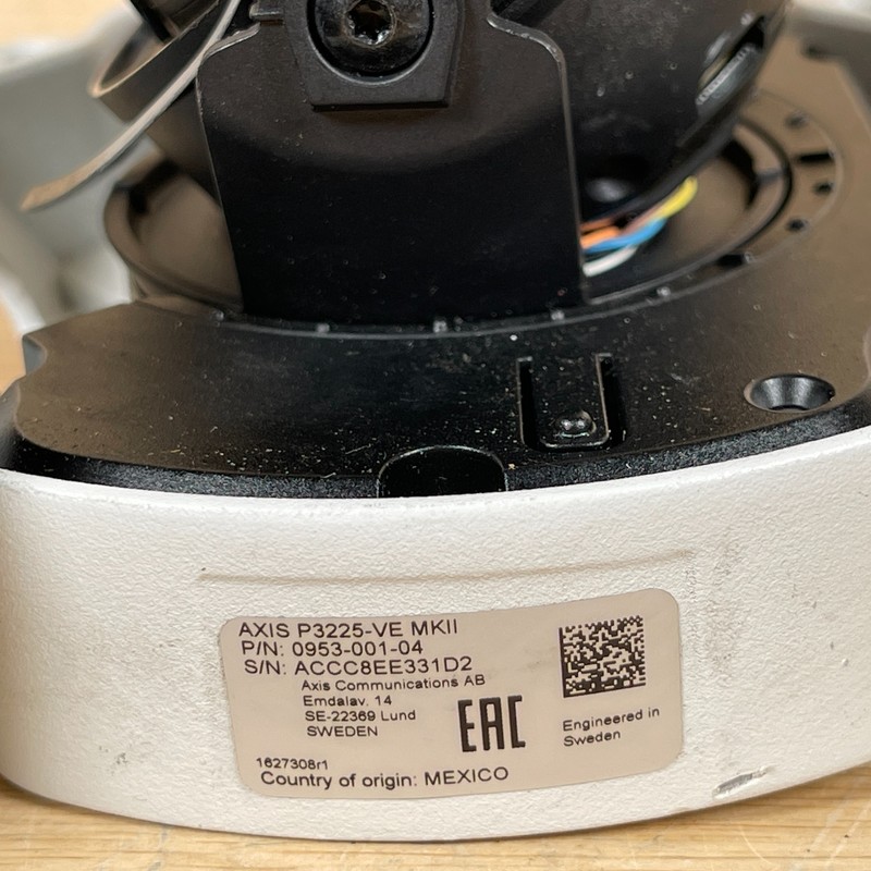 Axis P3225-VE MKII Wired Indoor/Outdoor Network Security Camera Dome - For Parts gallery