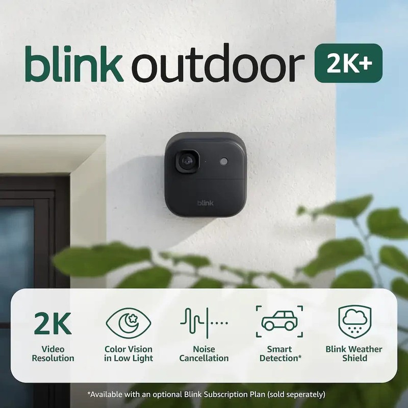 NEW 5 Cameras Blink Outdoor 2K+ Wireless Smart Security Camera System Black New gallery