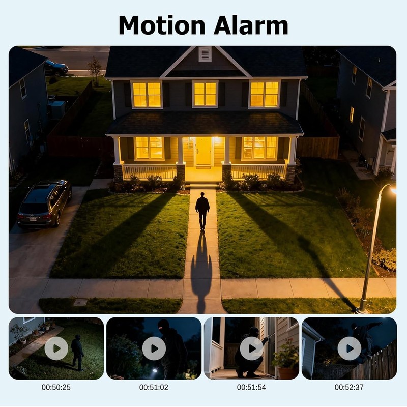 Dual Lens Wireless Solar-Powered Security Camera with 6MP Night Vision gallery