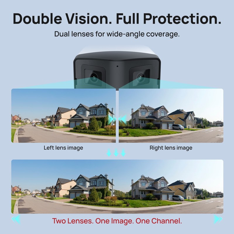 VIKYLIN Color+IR Dual lens 180 View 8MP 4K POE Camera Audio and Microphone Onvif gallery