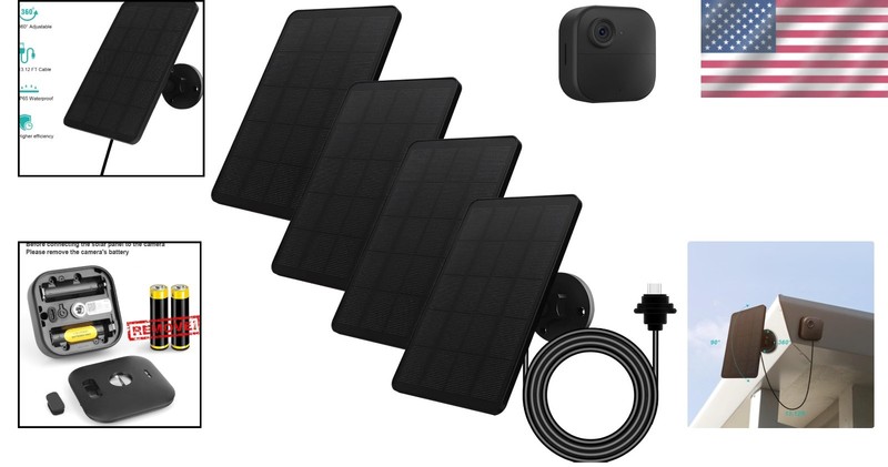 Blink Outdoor 4 Solar Panel 4W Monocrystalline, 13ft Cable, 4-Pack gallery