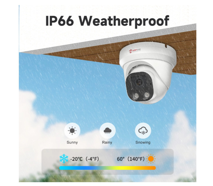 Anpviz 4MP Outdoor PoE IP Camera PTZ 12V ONVIF Color Night Vision gallery