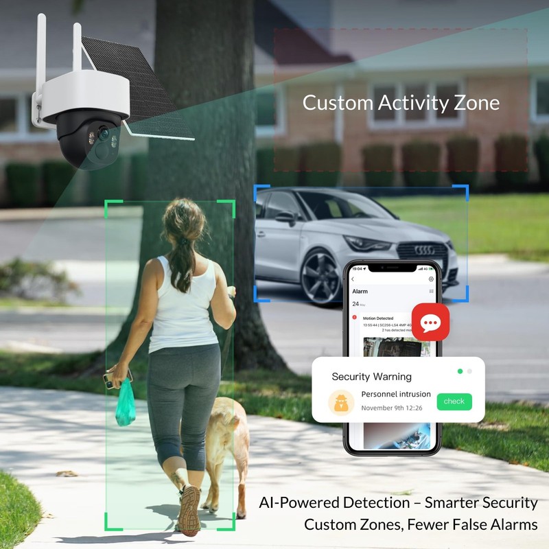 4G LTE Cellular Solar Security Camera Wireless Outdoor, No WiFi Solar Powered... gallery
