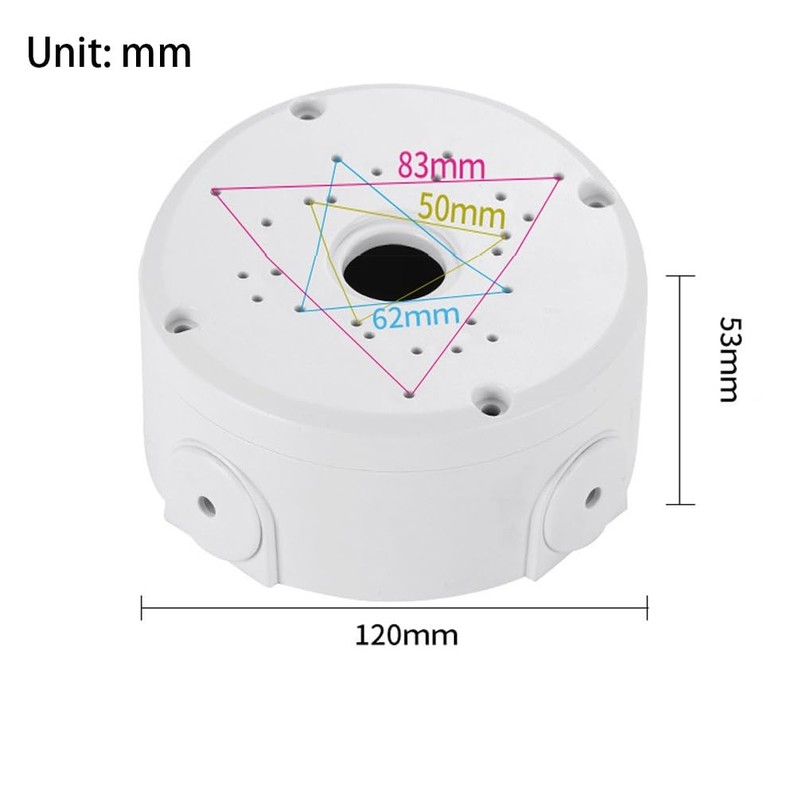 4 Pack Universal Junction Box For Bullet & Dome IP Security Camera White Case gallery