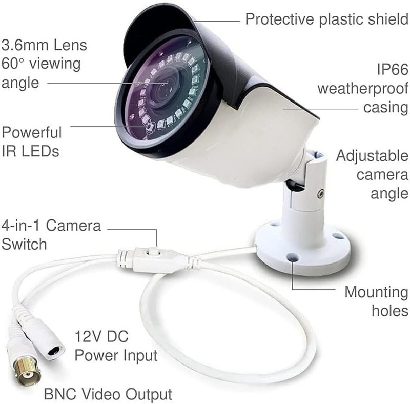 Cámara de seguridad con interruptor OSD para uso en interiores y exteriores NEW gallery