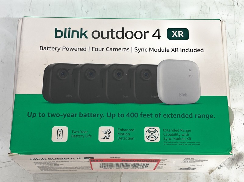 Blink Outdoor 4 XR Battery Powered Wireless Security Camera, Black, AS-IS!