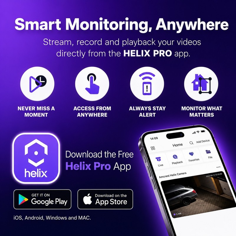Helix 2PK 5MP PoE IP Bullet Security Cameras Human Detect 2-Way Audio Night NDAA gallery