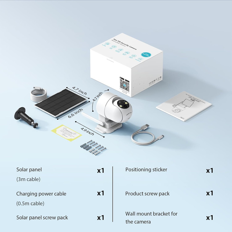 Solar Camera Outdoor Wireless, 2K Color Night Vision, Security Cameras Wireless gallery
