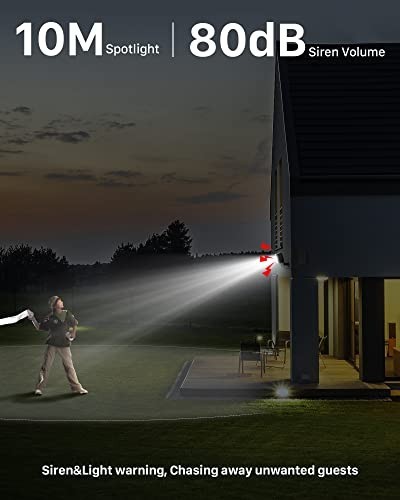 Wireless Outdoor Security Cameras - Solar Powered WiFi Surveillance System, Nigh gallery