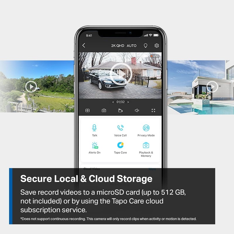 TP-Link 𝗧𝗮𝗽𝗼 MagCam Outdoor Security Camera, 2K, SD/Cloud Storage gallery